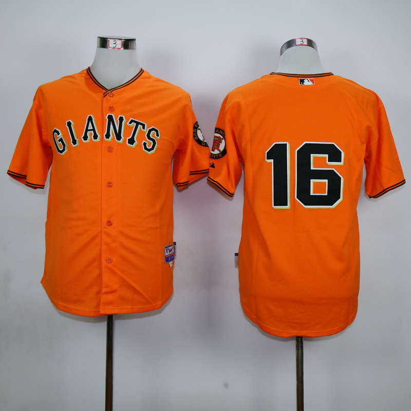 Men San Francisco Giants #16 Pagan Orange MLB Jerseys1